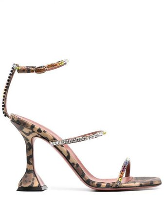Amina Muaddi Gilda leopard-print Sandals - Farfetch