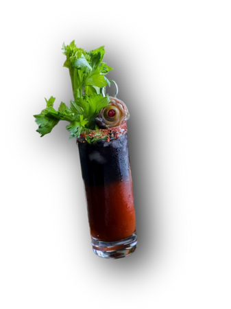 The Mary Sanderson- Black Vodka Spicy Bloody Mary drink cocktails