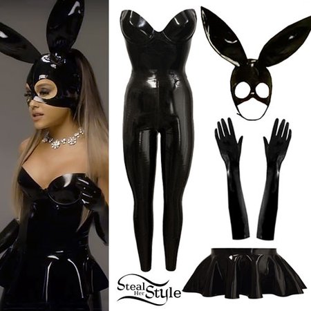 Ariana Grande: Latex Bunny Ears Outfit | Steal Her Style