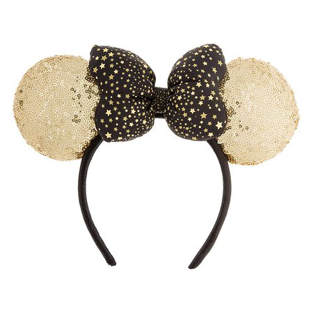 Disneyland Paris Minnie Mouse Gold Sequin Ears Headband - shopDisney UK
