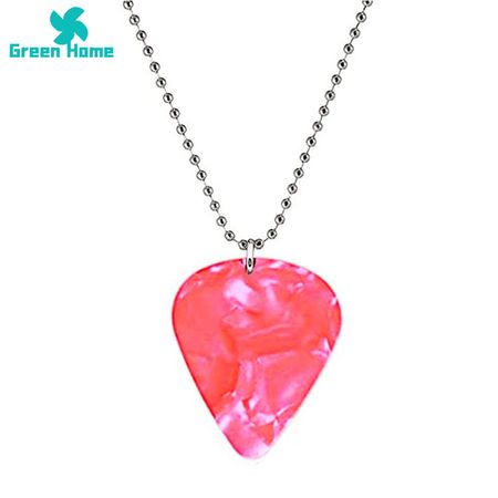 pink guitar pick necklace