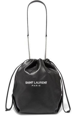 SAINT LAURENT | Teddy leather bucket bag | NET-A-PORTER.COM