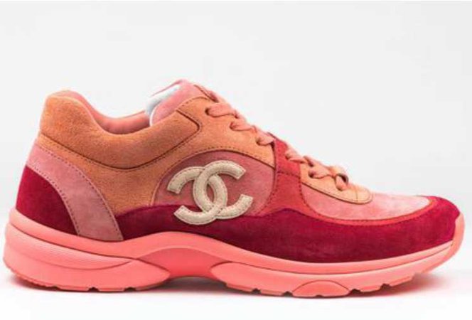Coral/Red Chanel Sneakers