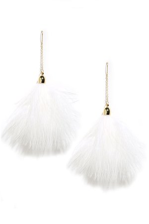 white feather earrings - Google Search