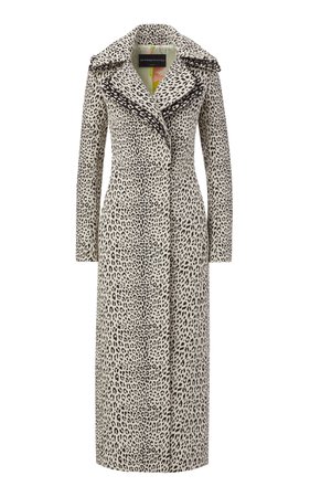 Leopard Jacquard Long Coat By Brandon Maxwell | Moda Operandi