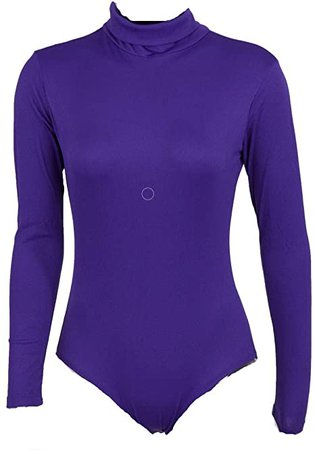 Amazon.com: Turtleneck Bodysuit Purple : Clothing, Shoes & Jewelry