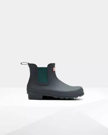 Women's Original Chelsea Boots: Firth Deep Green/green Jasper | Official Hunter Boots Site