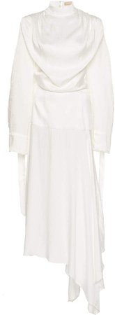 Turtleneck Dress W/ Asymmetrical Hem