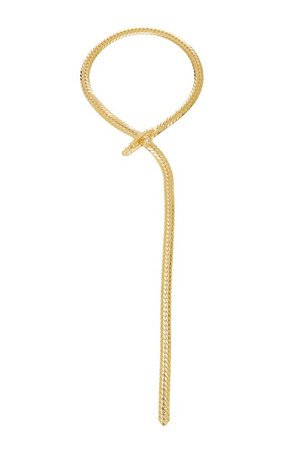 Liquid Gold Lariat Necklace by FALLON | Moda Operandi