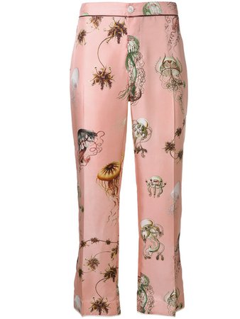 F.R.S. For Restless Sleepers Jellyfish Print Cropped Trousers