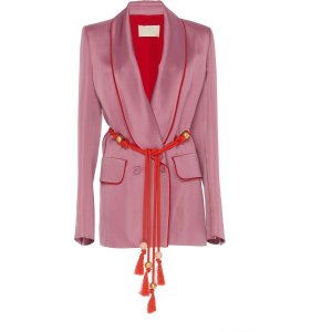 Peter Pilotto Tasseled Satin Blazer as seen on Beyonce Knowles | Star Style