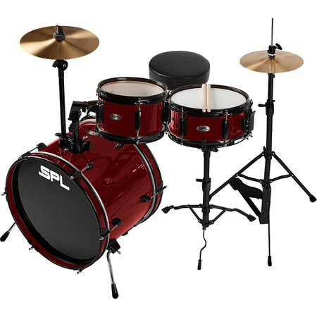Sound Percussion Labs D1316 Lil Kicker 3-Piece Drum Kit With Throne Wine Red - Walmart.com - Walmart.com