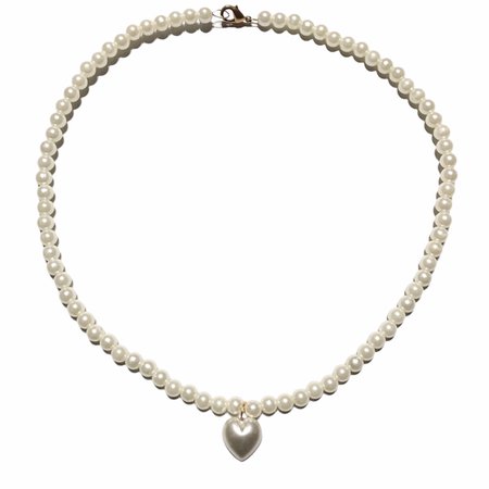 pearl heart fairy grunge necklace