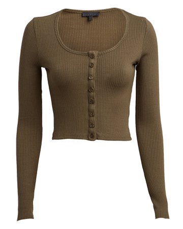 The Range | Alloy Cropped Rib Knit Top | INTERMIX®