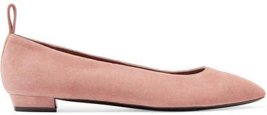 Lady Di Suede Ballet Flats - Pink