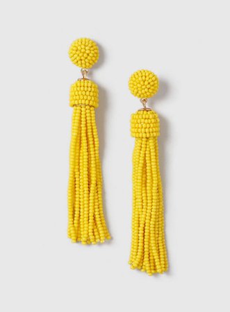 Yellow Bead Tassel Earrings | Dorothy Perkins
