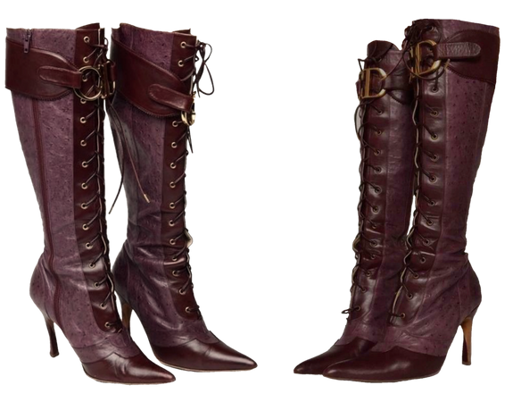 Dior High Heel Leather boots png