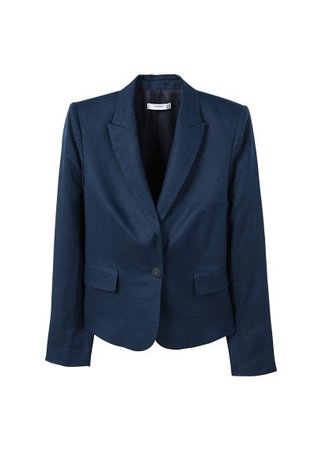 MANGO Structured linen jacket