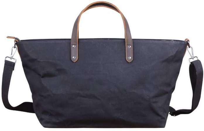 Touri Extra Large Tote Style Duffle In Charcoal Black