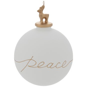 Peace Reindeer Topped Ball Ornament | Hobby Lobby | 5545256