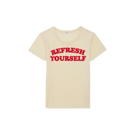 tee shirt flocké REFRESH YOURSELF coton flockéSite Officiel | CELINE