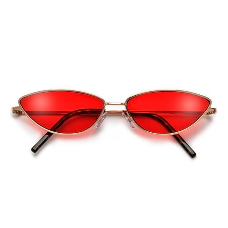 Red Metal Cat Eye Sunglasses