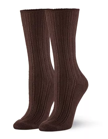 Womens Hue Temp Tech Tuck Stitch Ribbed Socks Espresso | Google Shopping