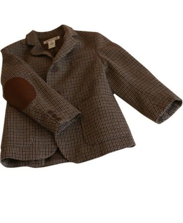vintage cottagecore dark brown blazer