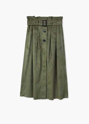 Buttoned midi skirt - Woman | MANGO United Kingdom