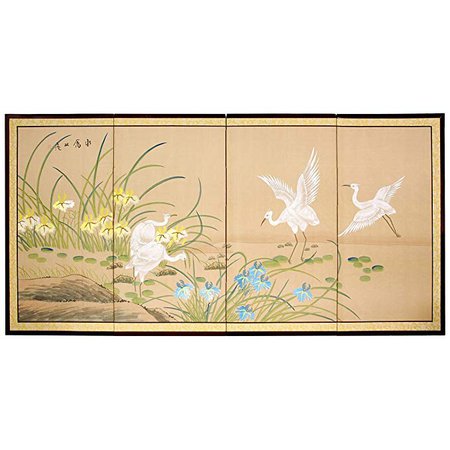 Amazon.com: Oriental Furniture 36" Birds on the Pond: Kitchen & Dining