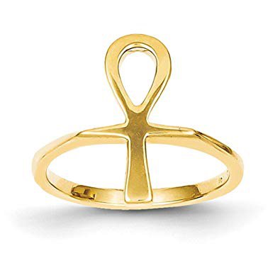 Lex amp Lu 14nbspK Gelb Gold Poliert Ankh Aumlgyptische Kreuz Ring B07FQY9C92.jpg (395×395)