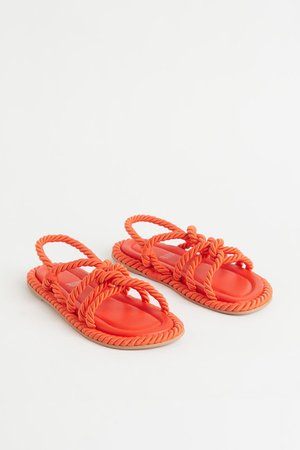 Sandals - Bright red - Ladies | H&M US