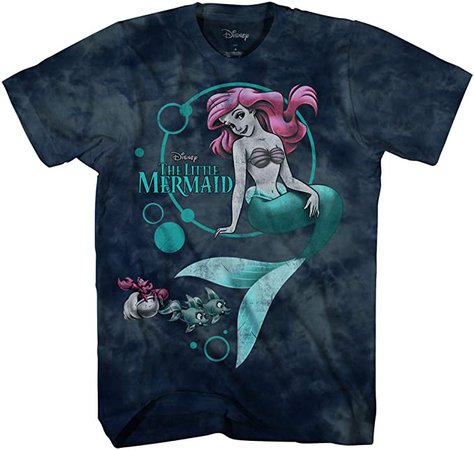 Amazon.com: Disney Mermaid Duotone The Little Mermaid Ariel Sebastian Graphic Tee Mens Adult T-Shirt (Navy Wash, Large): Clothing