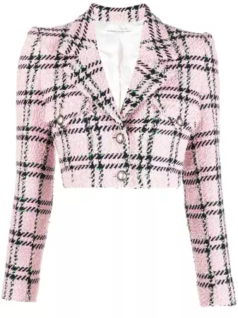 Alessandra Rich Tweed Cropped Blazer - Farfetch