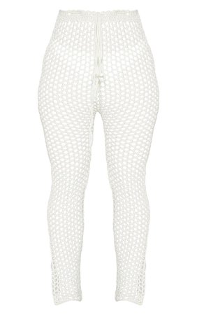 White Crochet Trousers | PrettyLittleThing USA