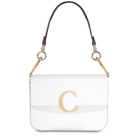 White small double carry Chloé C bag