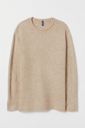 Knit Sweater - Beige melange - Men | H&M US