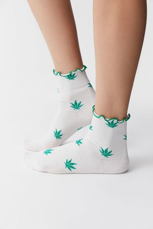 Icon Lettuce Edge Crew Sock | Urban Outfitters