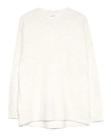 white sweater