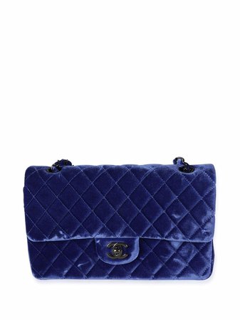 Chanel Pre-Owned Medium Velvet Double Flap Shoulder Bag - Farfetch