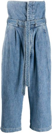 extreme high-rise cropped jeans