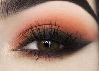 Black / Orange Eye Makeup