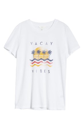 1901 Vacay Vibes Graphic Tee white