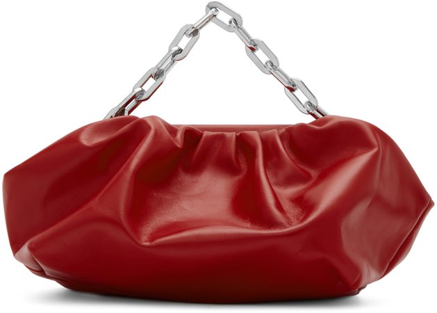 Marques Almeida: Red Pleated Clutch Bag | SSENSE