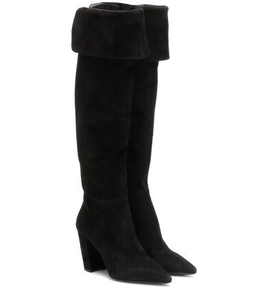 Suede Over-The-Knee Boots - Prada | Mytheresa