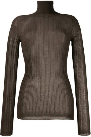 ribbed roll neck top