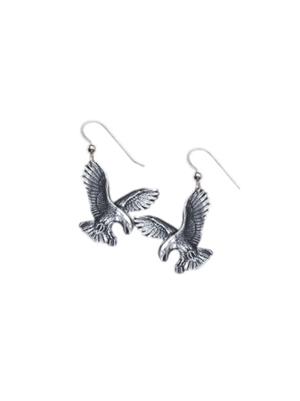 silver eagle earrings jewelry