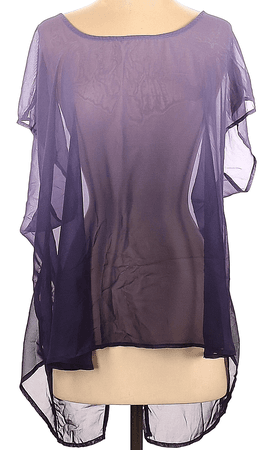 purple sheer blouse