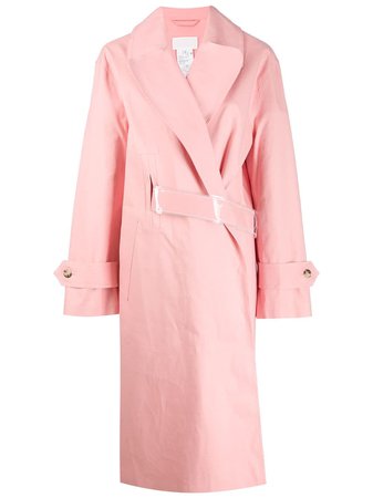 Mackintosh MAISON MARGIELA Pink Bonded Cotton Single Breasted Trench Coat - Farfetch