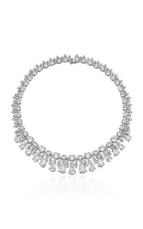 18k White Gold And Rhodium Vermeil White Diamond Tutti Frutti Necklace By Anabela Chan | Moda Operandi
